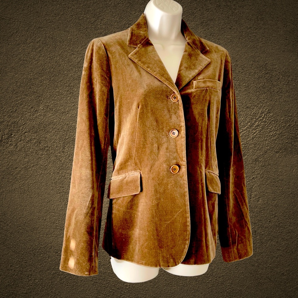 Beautiful Faux Suede Theory Blazer Sm